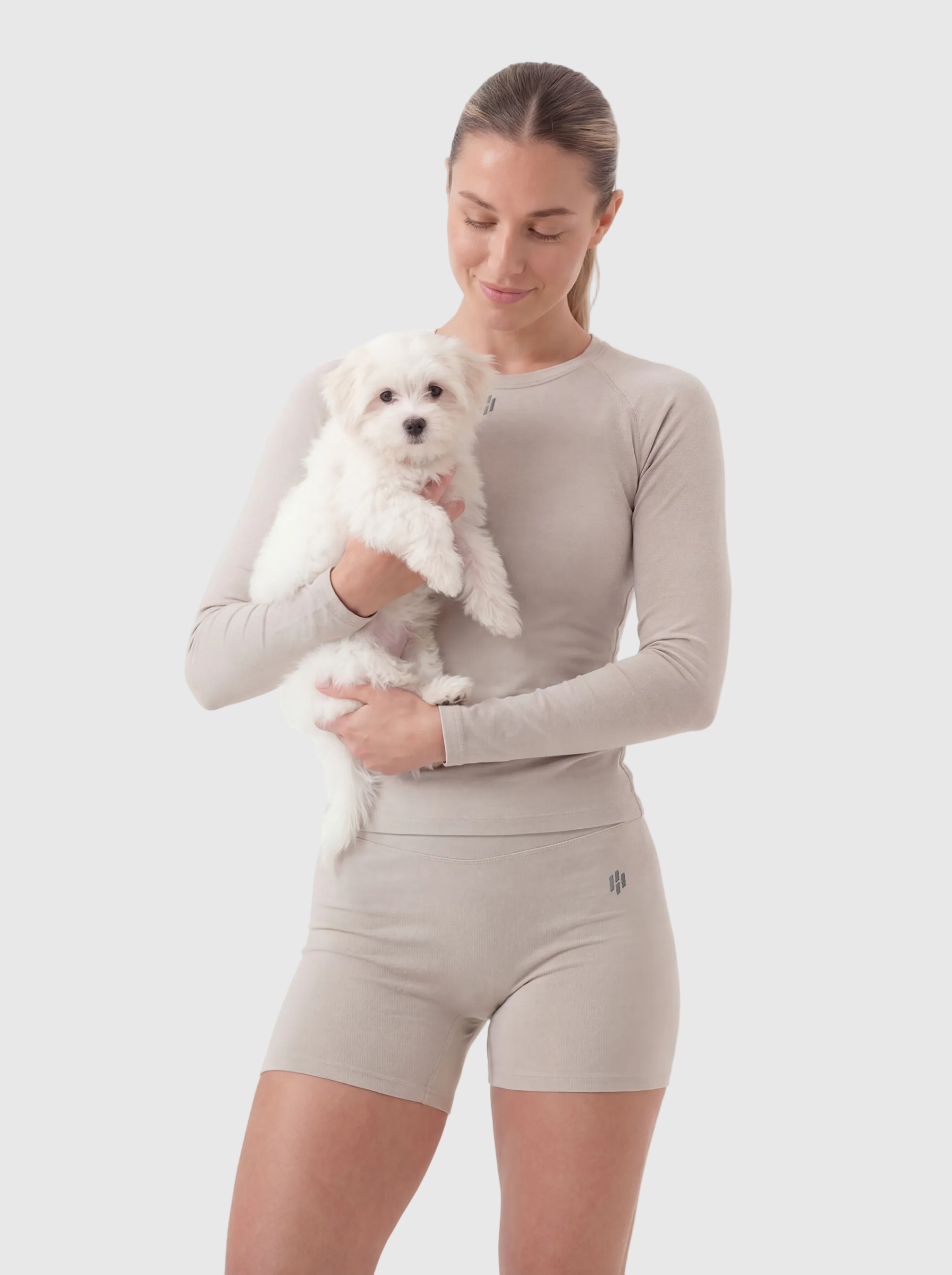 Women's Equinox Seamless Shorts - Stone Grey