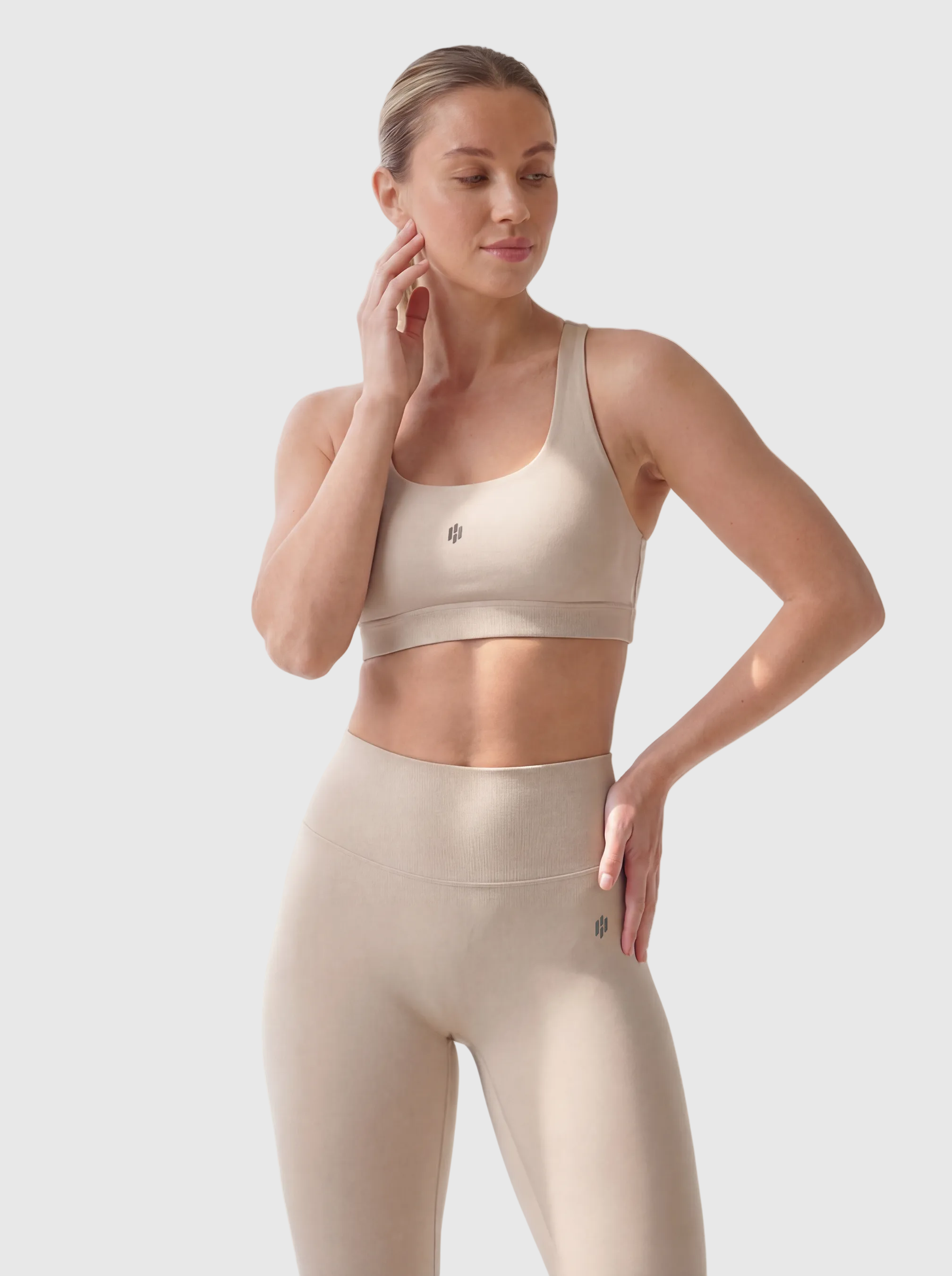 Women's Equinox Seamless Sports Bra - Stone Grey