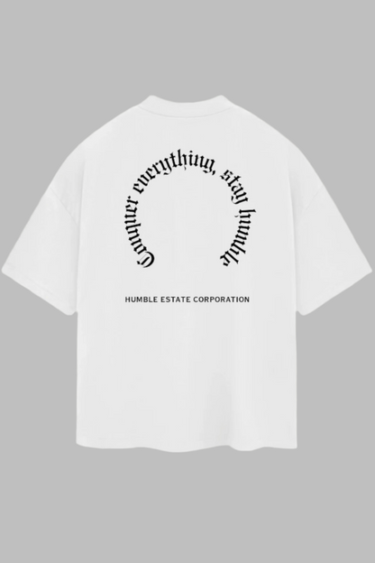 CONQUER OVERSIZED TEE—white
