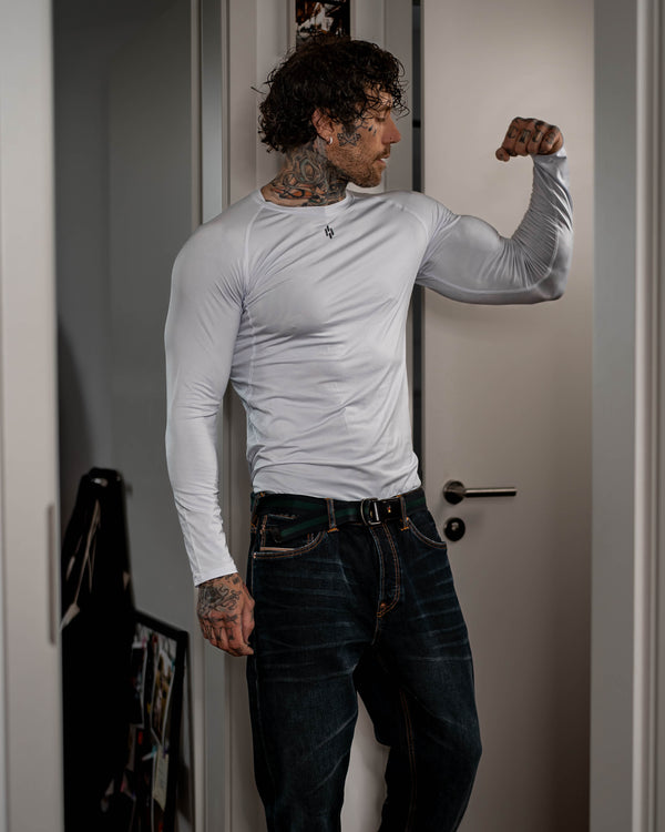 EQUINOX LONG-SLEEVE COMPRESSION-white