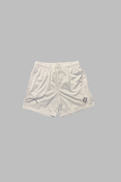 athletica mesh shorts—beige