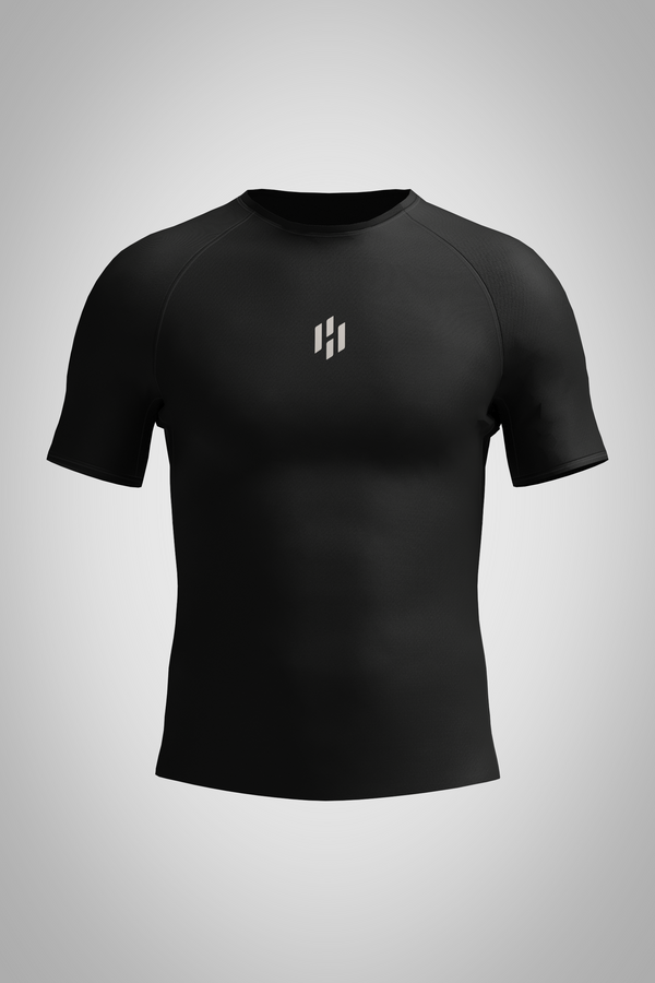 ''POWER'' compression tee-- black