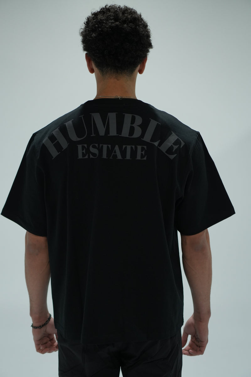 ''POWER'' Oversize tee--- black