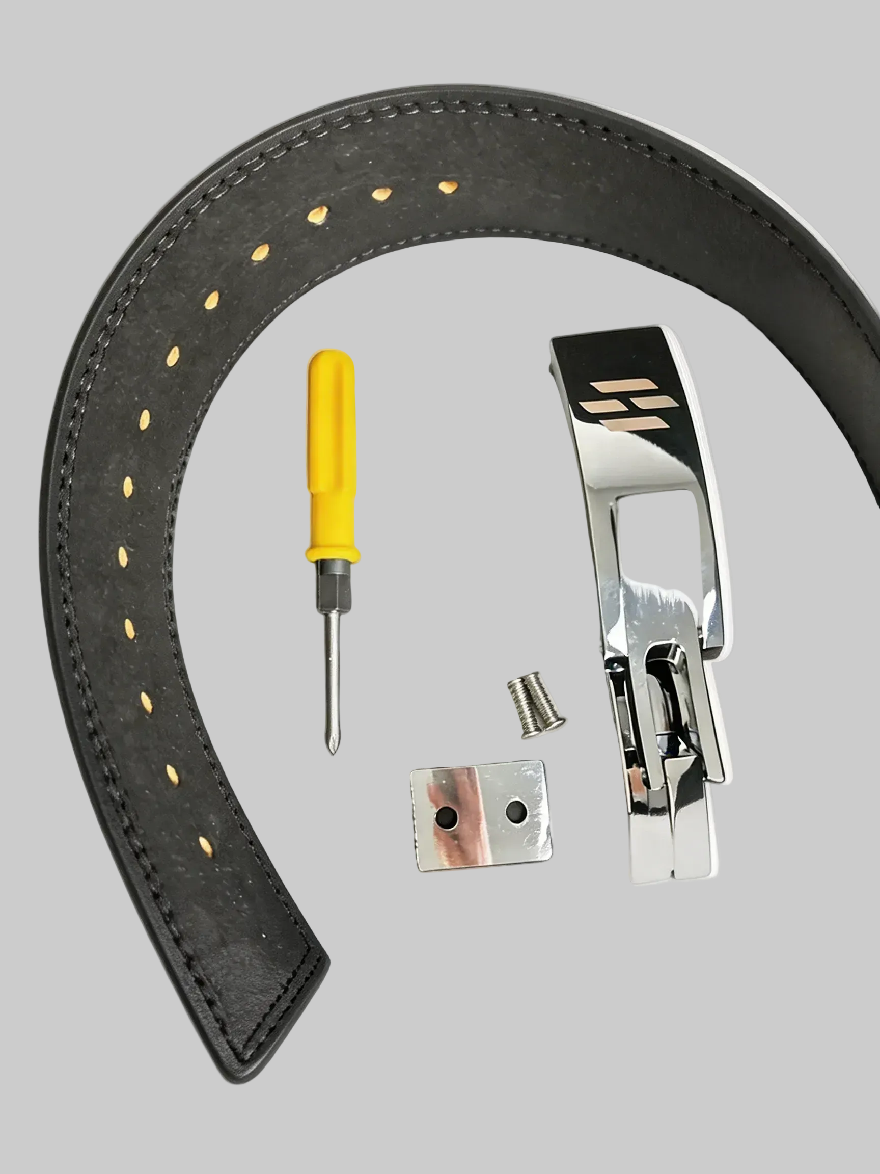 BLACK LEATHER LIFTING BELT