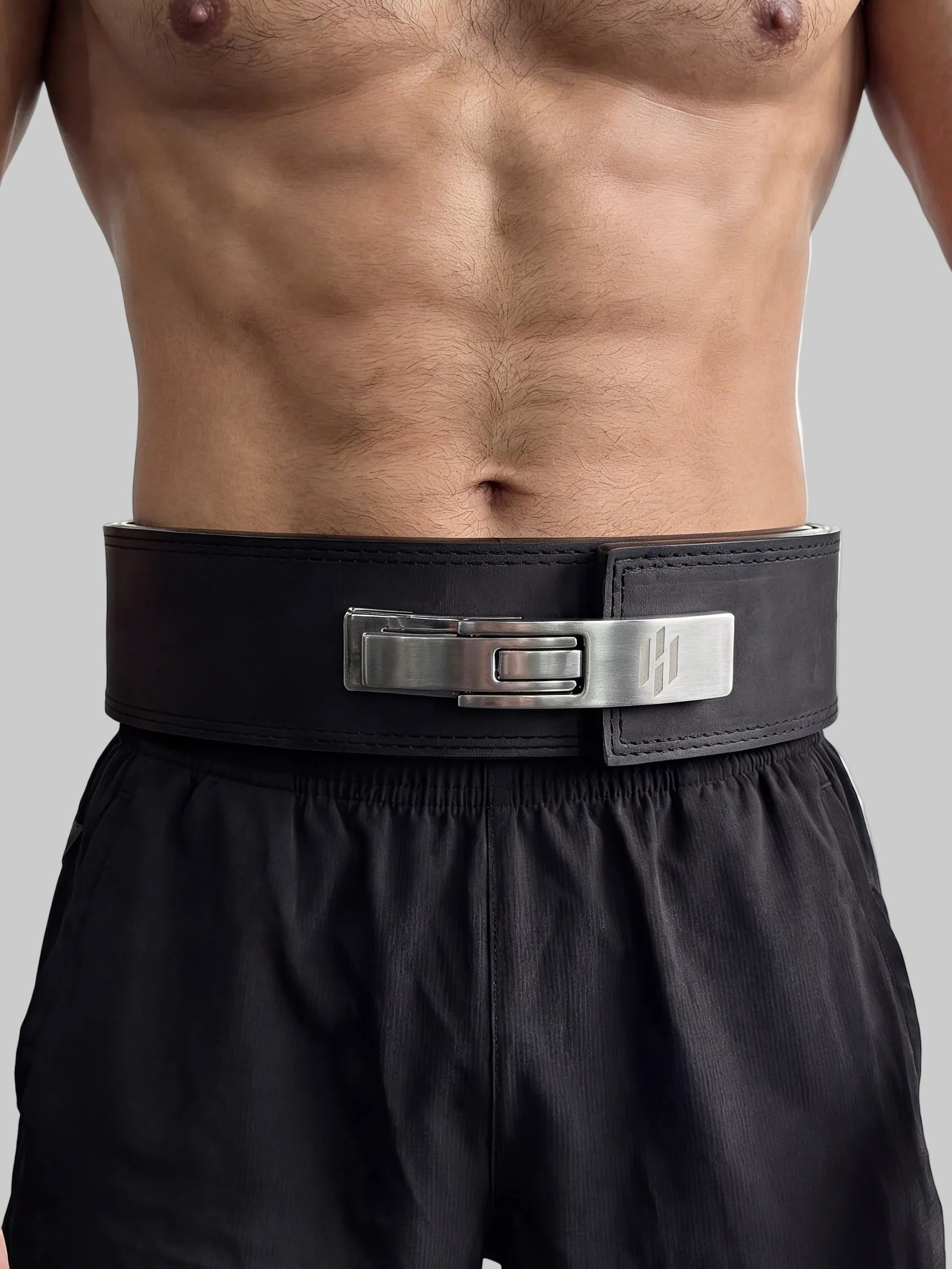 BLACK LEATHER LIFTING BELT