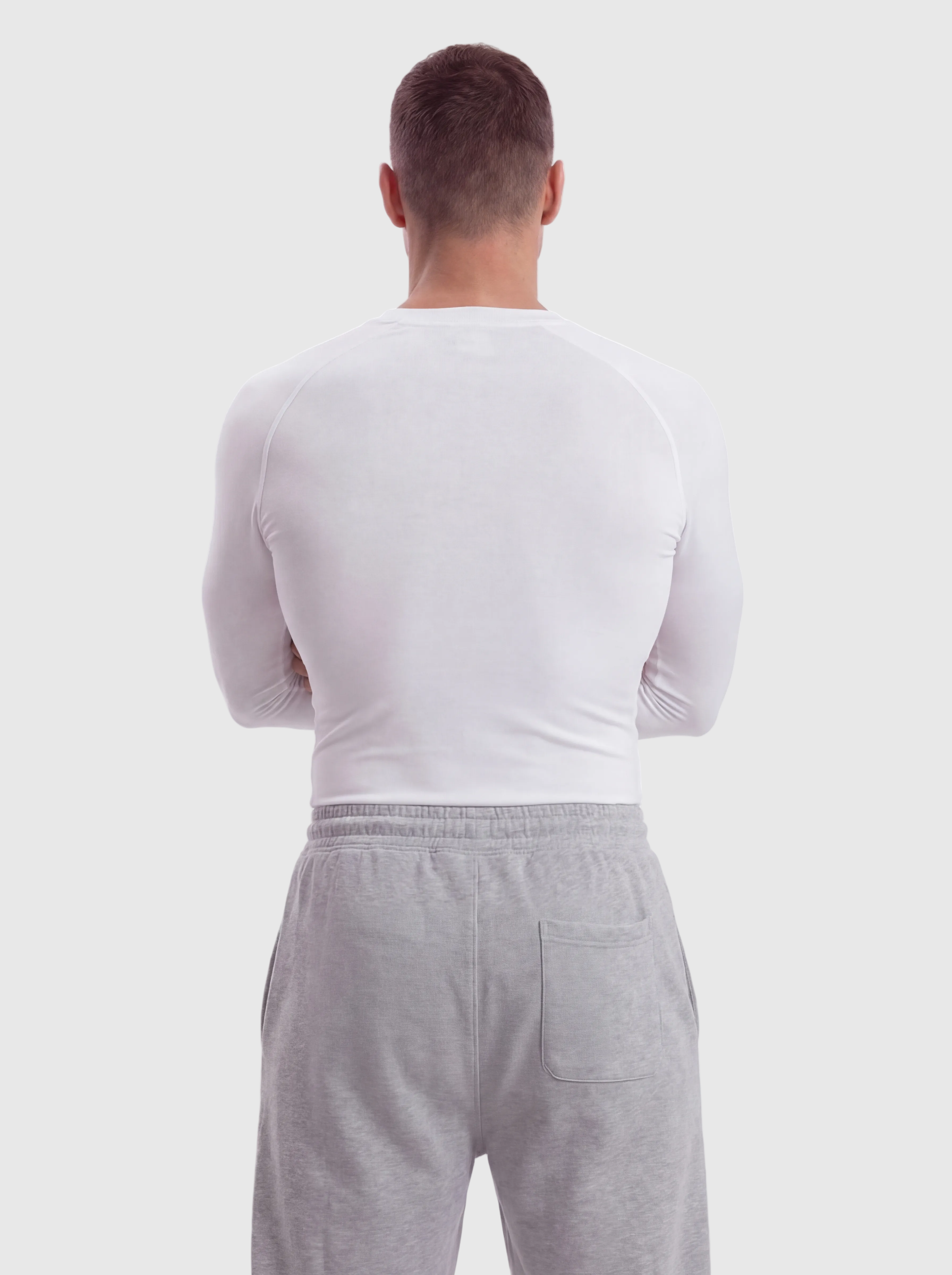 Equinox Muscle-Fit Long-Sleeve Compression - White