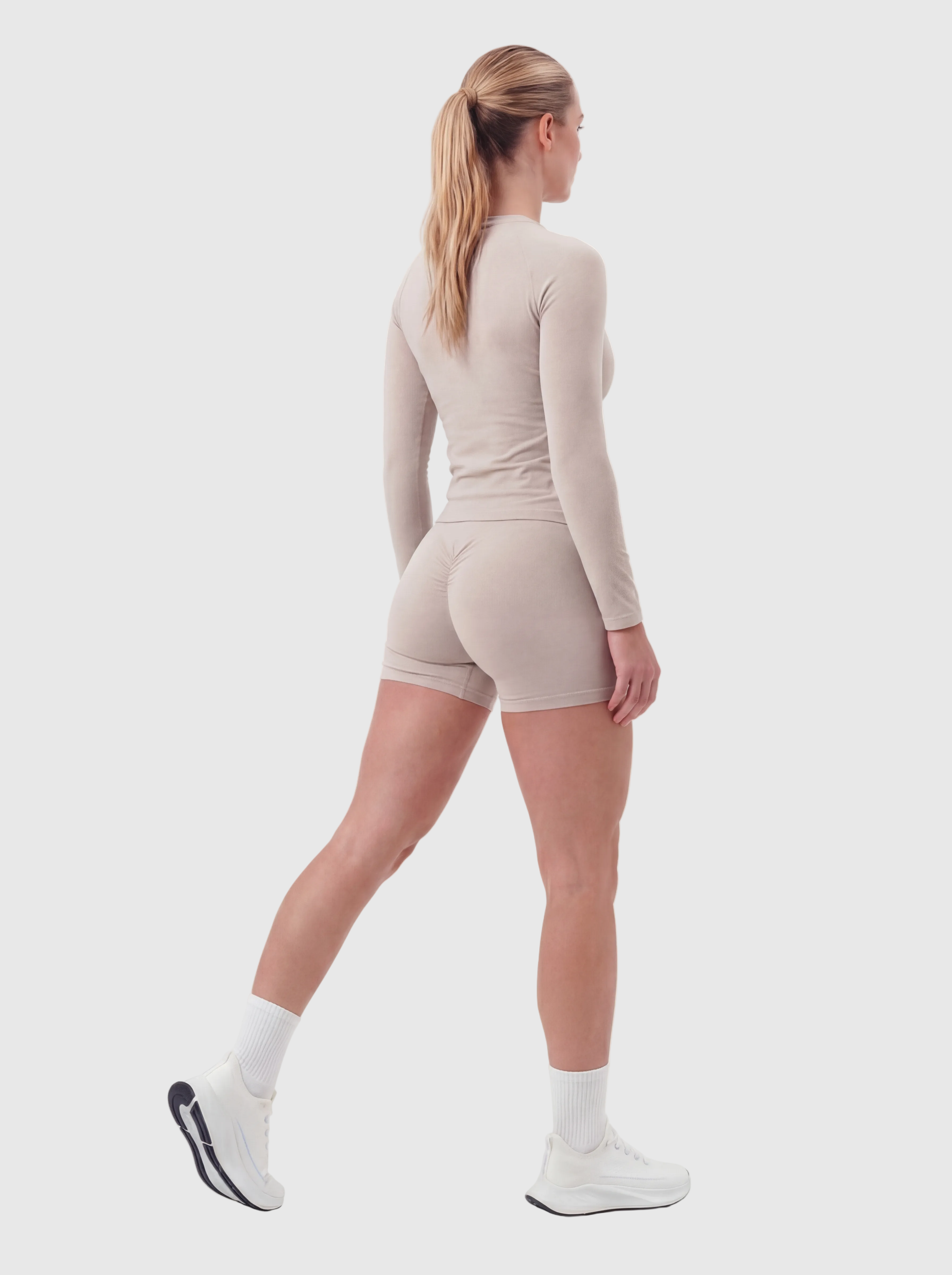 Women's Equinox Seamless Shorts - Stone Grey